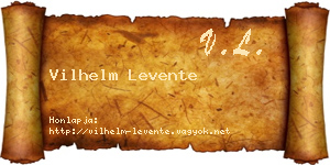 Vilhelm Levente névjegykártya
